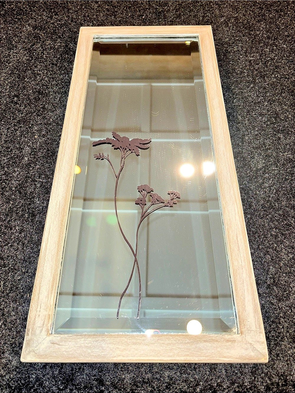 Floral Framed Mirror